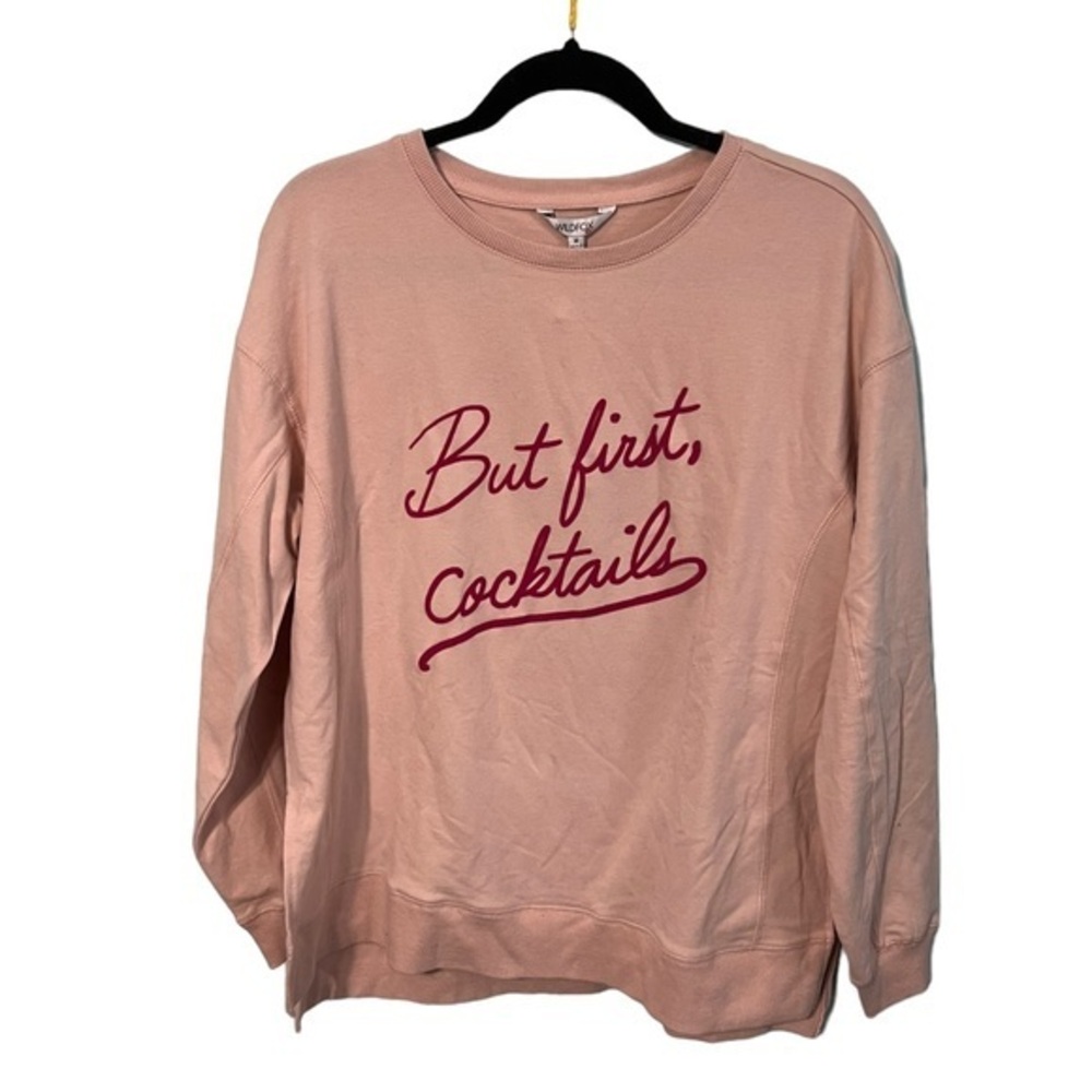NWT Wildfox Peach Color Long Sleeve Sweater Size Medium